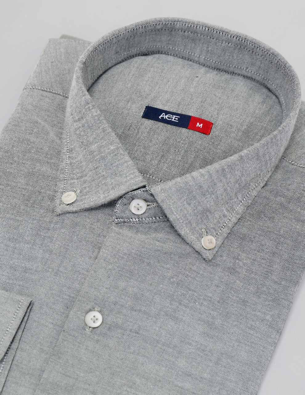Men's Grey Full Sleeve Casual Shirt - ACE 70077 (S20)
