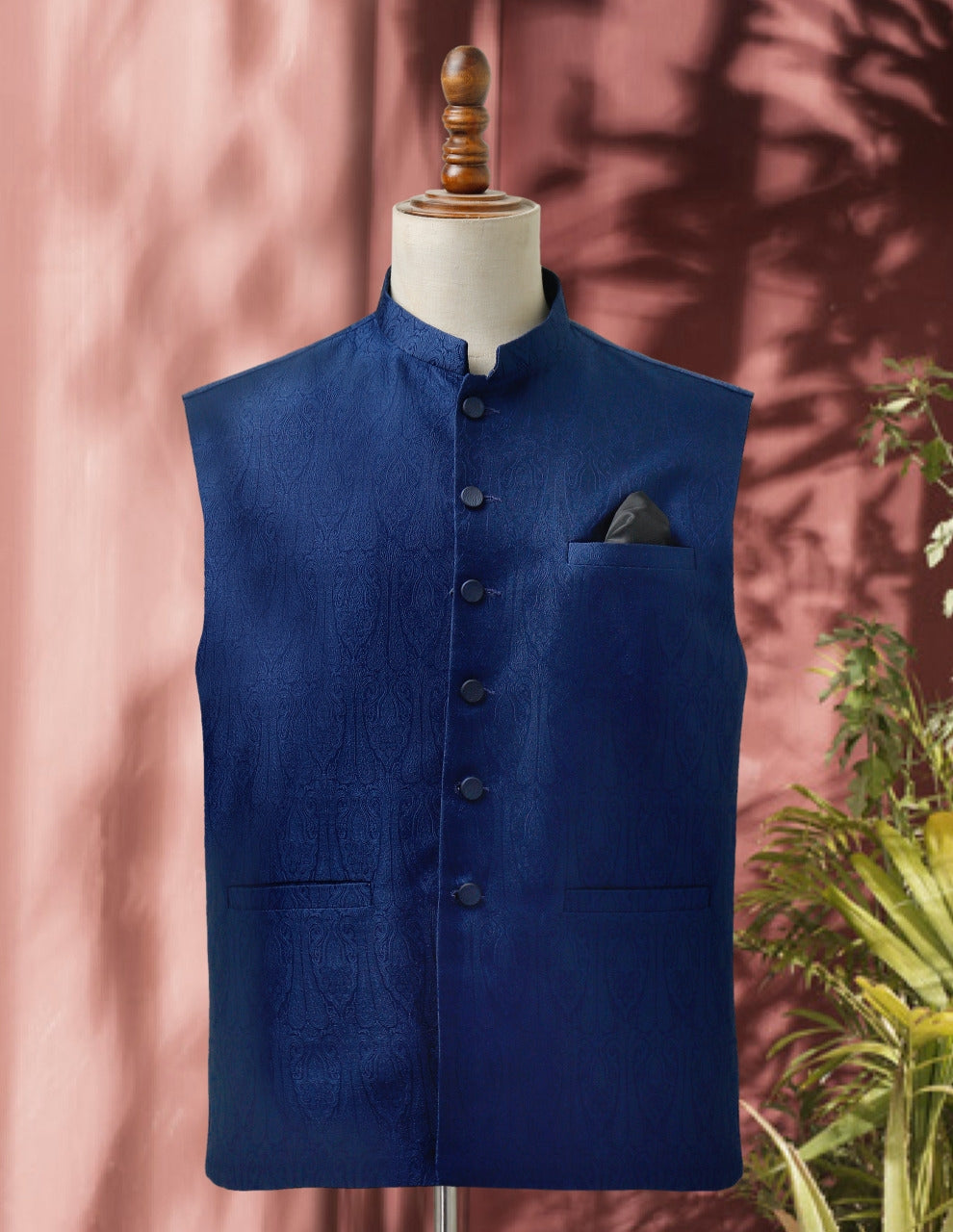 Men's Blue Waist Coat - ACE 32033 (S20)