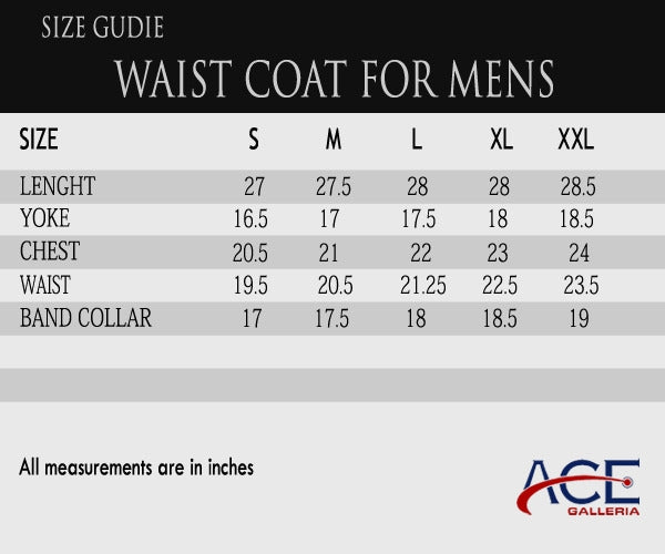 Men's Maroon Waist Coat - ACE 32027 (S20)