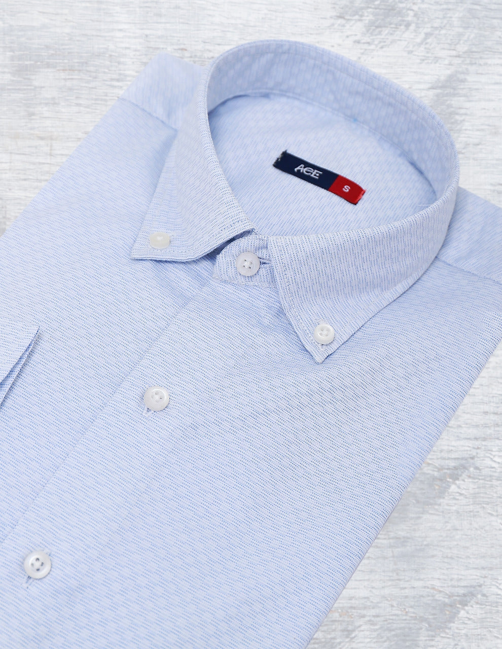 Men's Blue Full Sleeve Casual Shirt - ACE 70089 (W20)